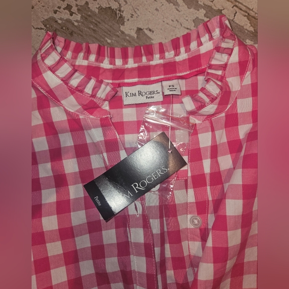 Kim Rogers Bandana Buffalo print Top PS Small nwt - Picture 9 of 11